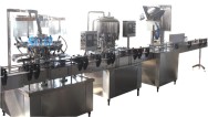 embotelladora lineal rotativa - lavadora, llenadora y tapadora  automática 2000 botellas por hora /300 - 1500 ml