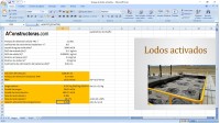 Tanque de lodos activados, hoja de cálculo Excel para diseño