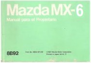 Manual para el propietario Mazda MX-6